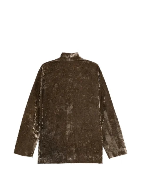 Uma Wang frog-fastening velvet jacket