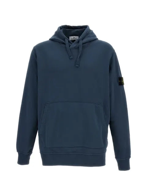 Stone Island 6100062 organic cotton fleece hooded sweatshirt