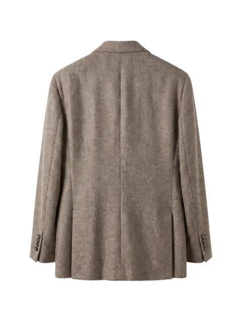 Peserico double-breasted herringbone blazer