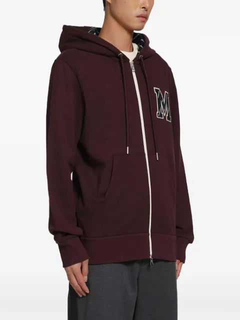 Moncler logo-patch zip-up hoodie