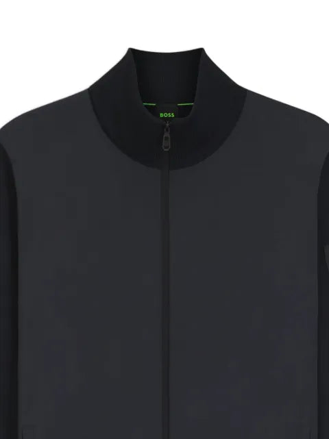 BOSS Hybrid jacket with knitted sleeves and back