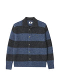izzue striped chunky-knit cardigan