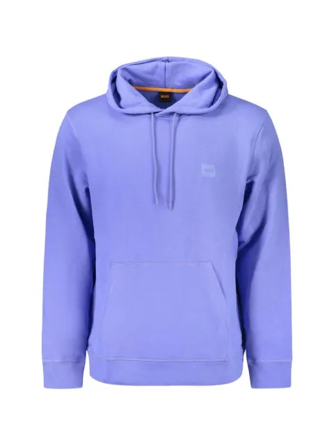 BOSS logo-patch cotton hoodie