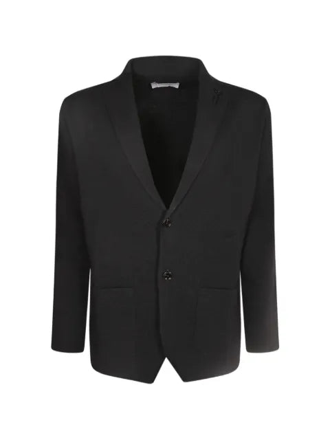 Lardini notch-lapel knitted cardigan