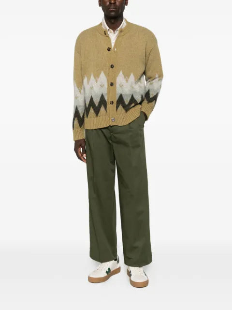AMARANTO  zigzag-knit cardigan