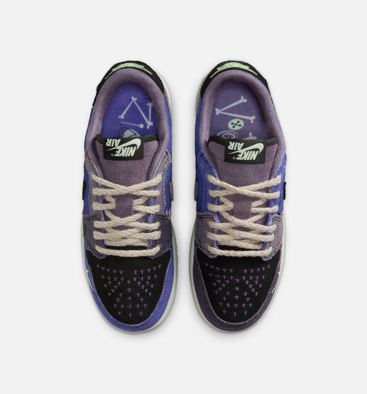 Air Jordan 1 Low OG Big Kids' Lifestyle Shoes - Regency Purple/Vapor Green/Black/Dark Raisin/Daybreak/Light Silver