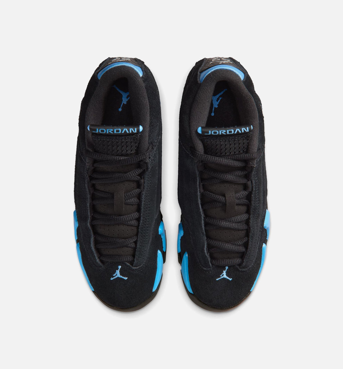 Air Jordan 14 Retro Black University Blue Big Kids' Sneakers - Black / White / University Blue