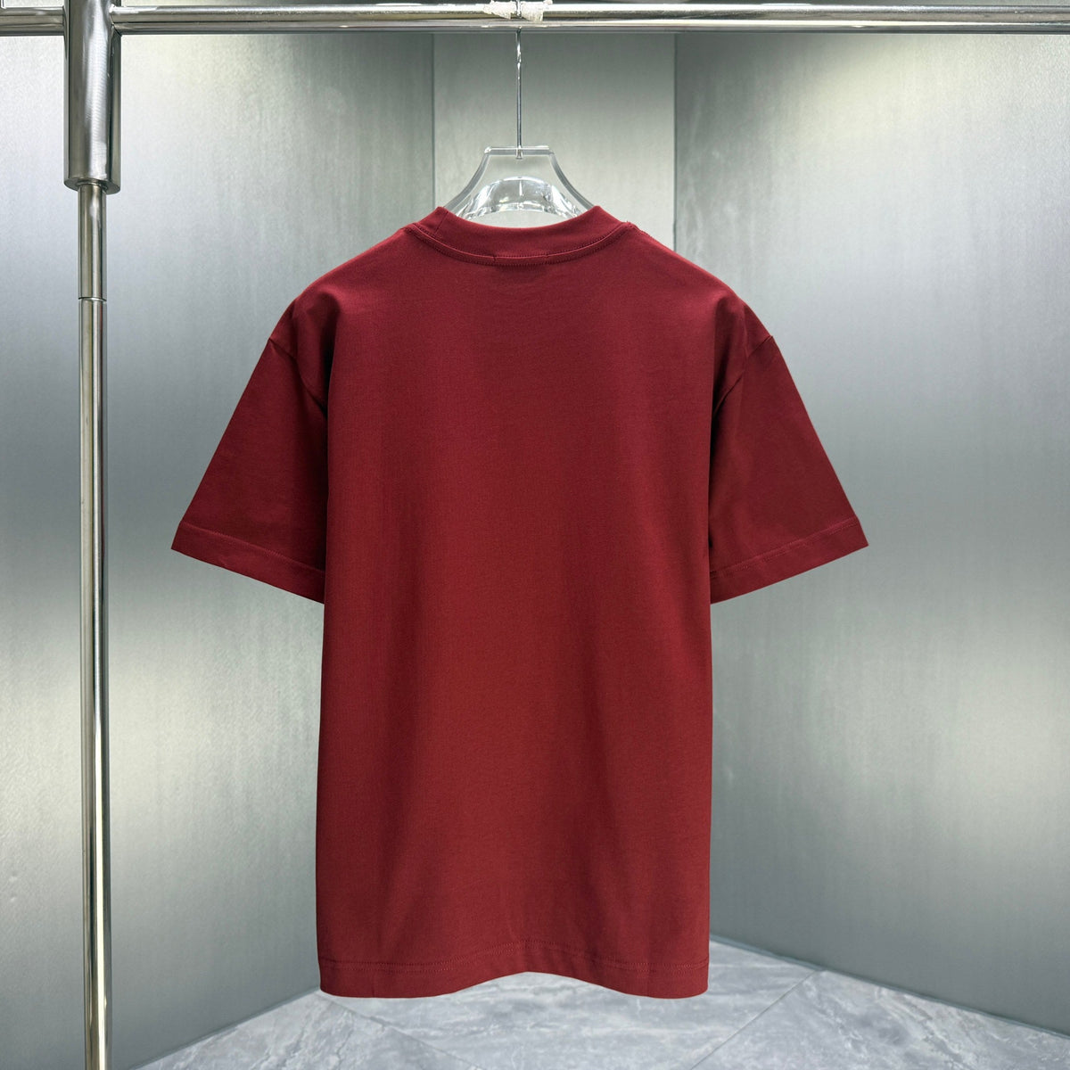 Moncler Lettering Logo T-Shirt Burgundy