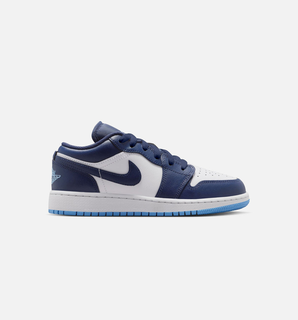 Air Jordan 1 Low Grade School Sneakers - Deep Navy / University Blue / White