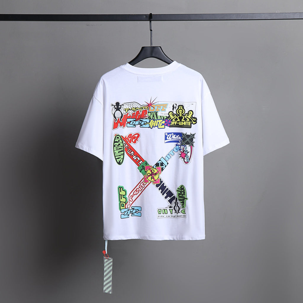 Ow T Shirts Watercolor Oil Painting Letter Graffiti Arrow