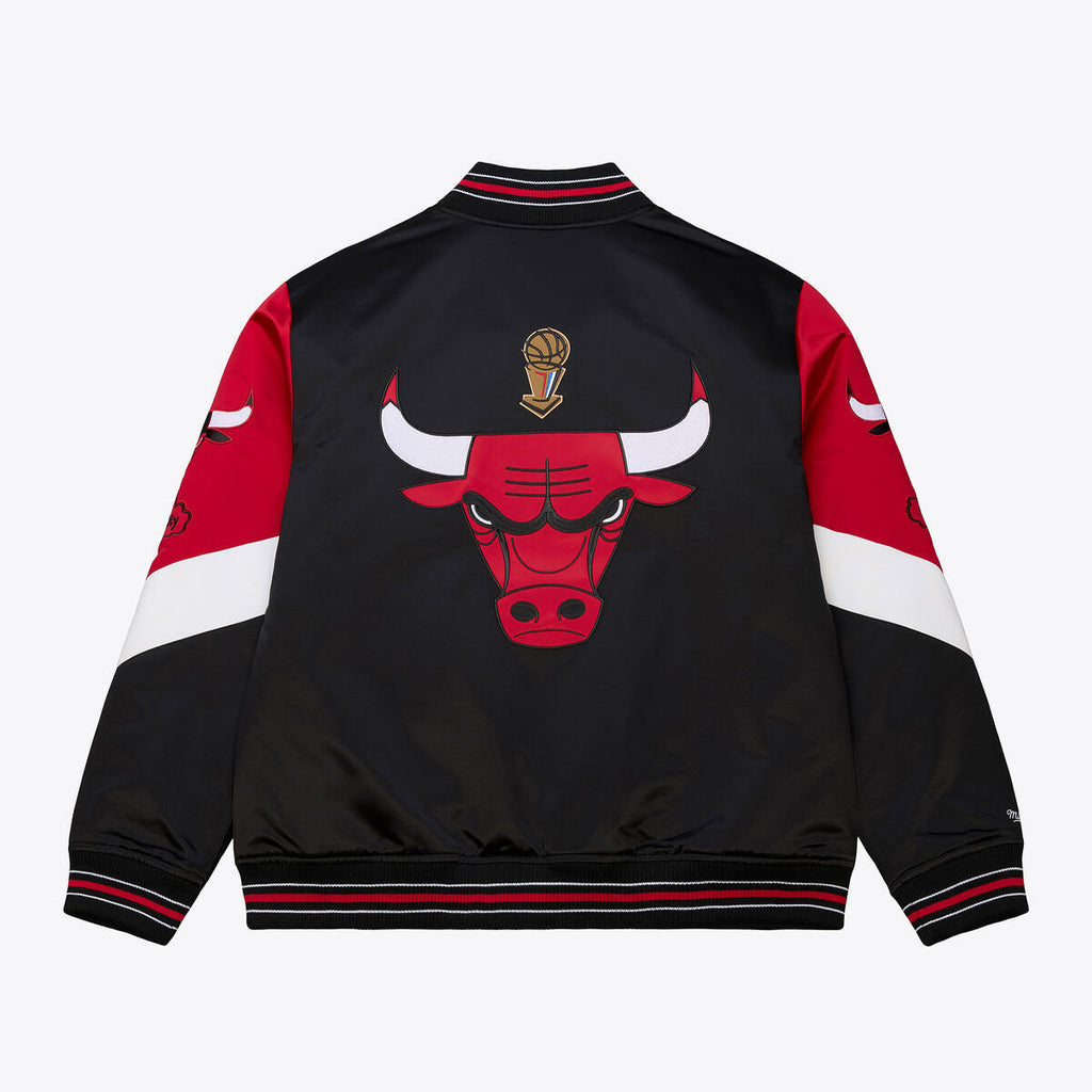 M&N NBA Vintage Chicago Bulls Throw It Back Heavyweight Satin Jacket