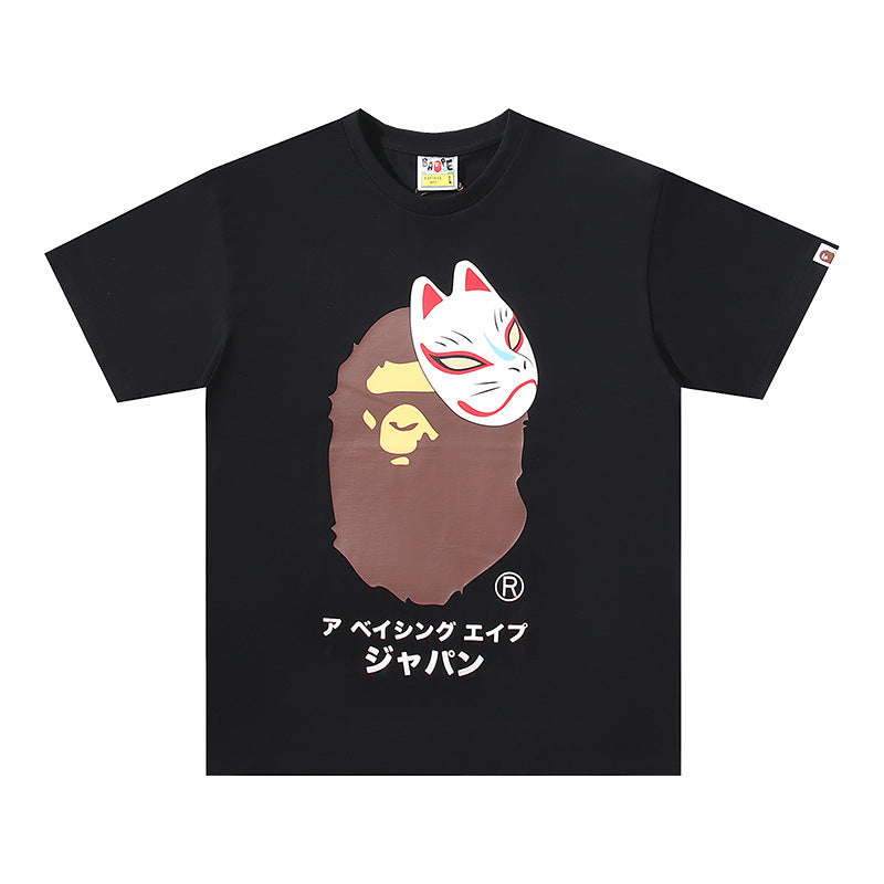 2026 New BAPE Ape Head Graphic Tee Loose Couple Short Sleeve T-Shirt