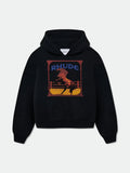 RHUDE Rodeo Horse Cowboy Graphic Hoodie Black