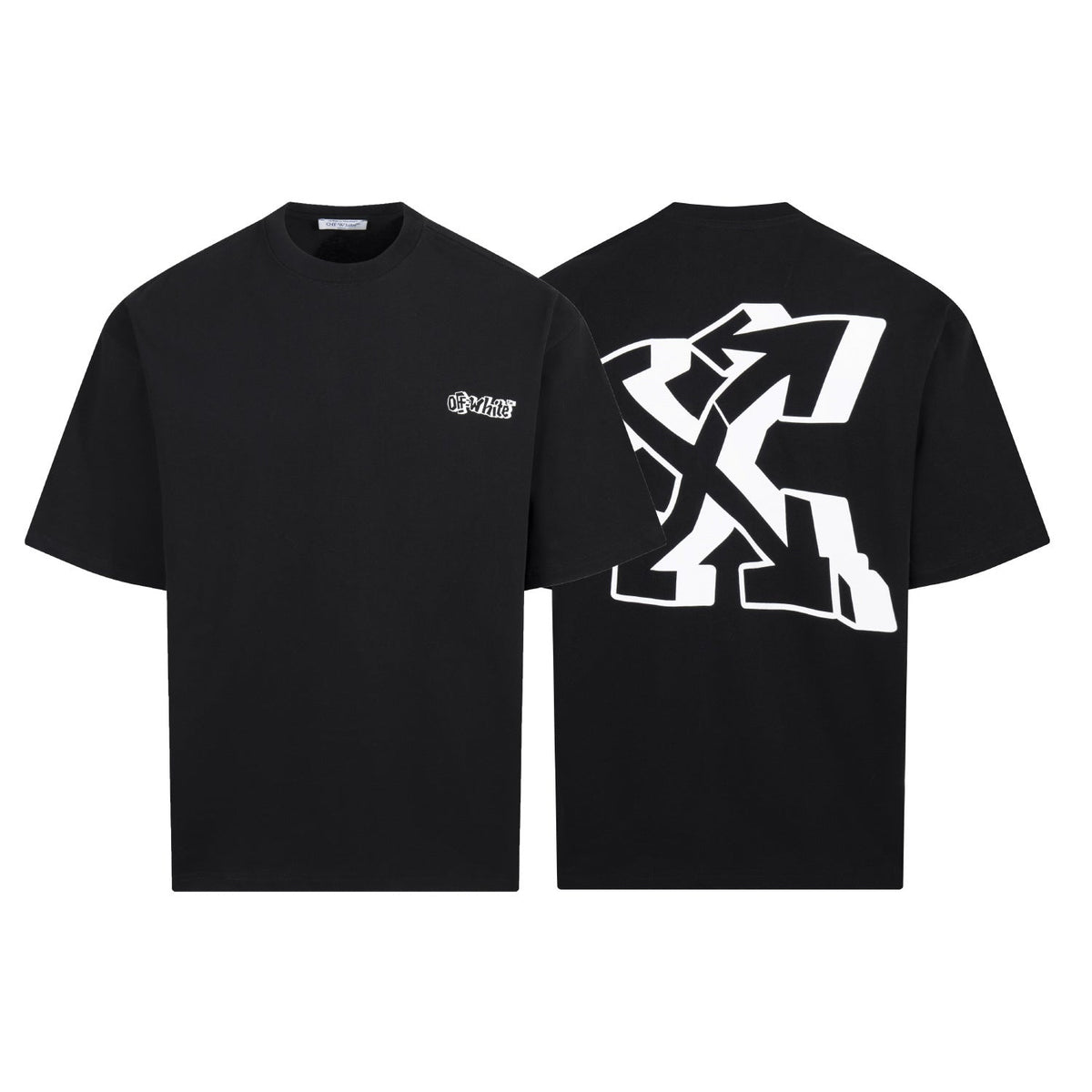 Off White Arrow Print Crew Neck Short Sleeve T Shirt Unisex