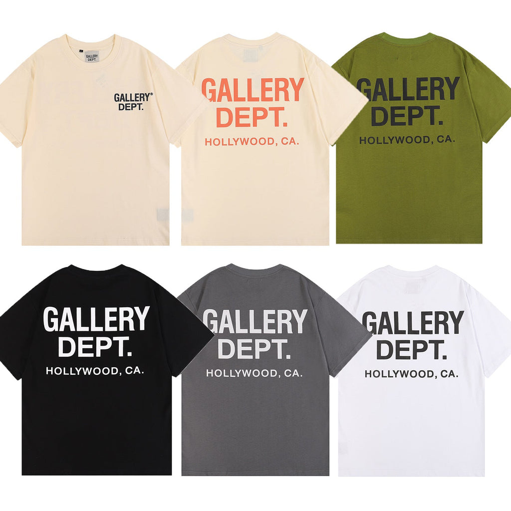 Gallery Dept Letter Graphic Short Sleeve Tee Streetwear Unisex