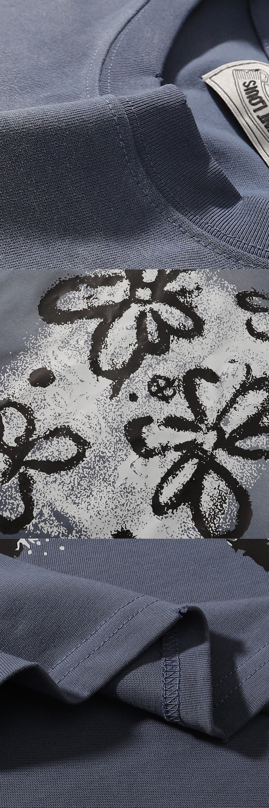 Saint Michael Vintage Washed Graphic Print Loose Streetwear T-Shirt