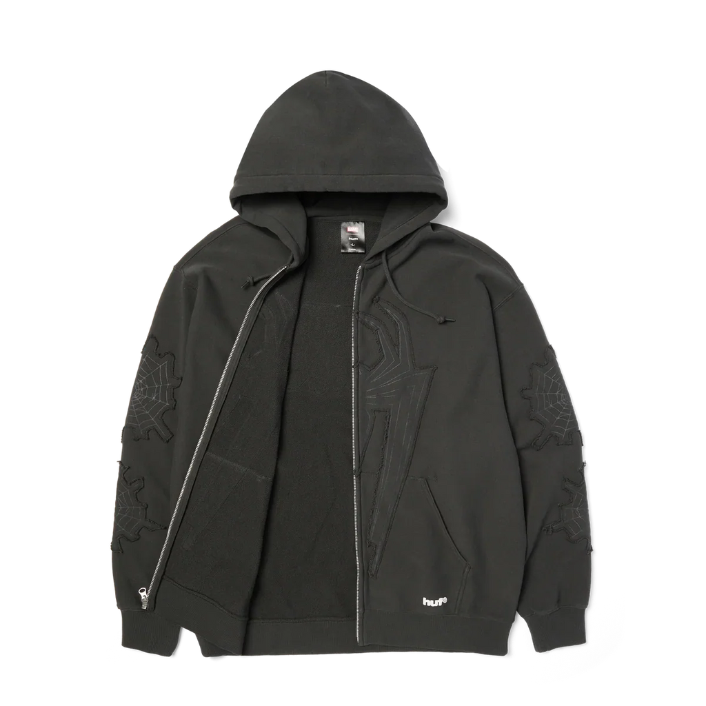 HUF Spiderman Web Full Zip Washed Hoodie