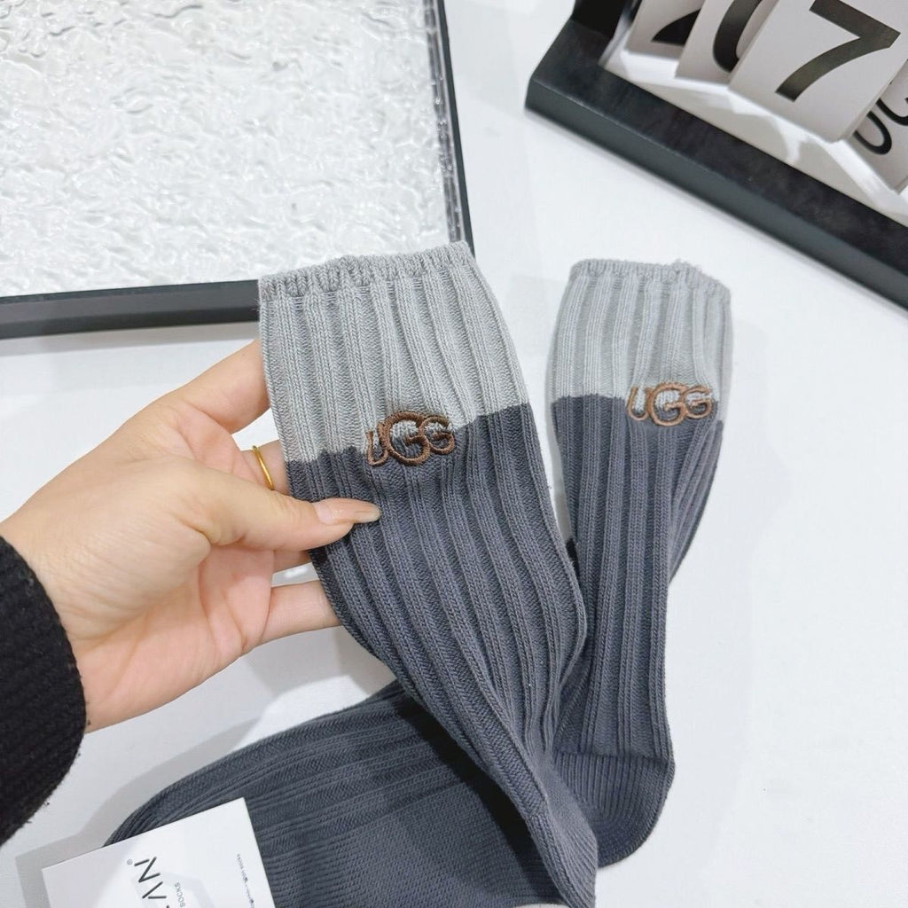 UGG Cotton Ribbed Crew Sock Set
