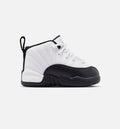 Air Jordan 12 Retro Taxi Infant & Toddler Lifestyle Shoes - White/Black/Taxi Yellow