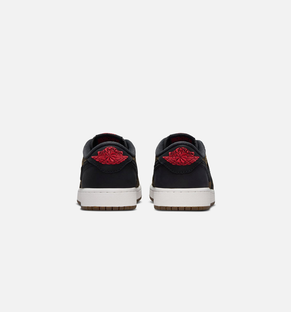 Air Jordan 1 Retro Low OG Laser Black and Varsity Red Grade School Sneakers - Black/Varsity Red/Summit White