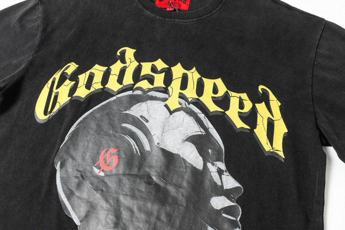 Godspeed Out of Many One Washed Black Graphic T-Shirt