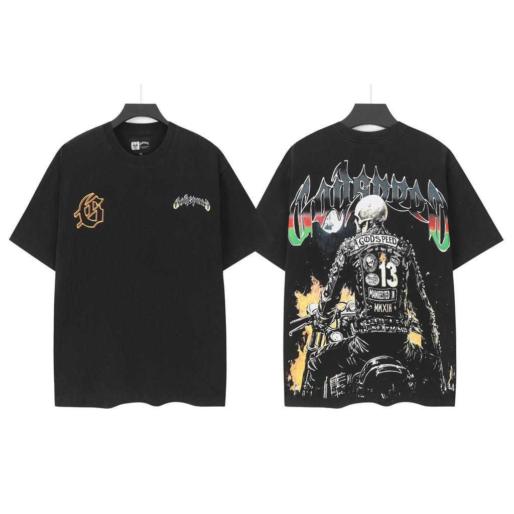 Godspeed Motorcycle Graphic Washed T-Shirt
