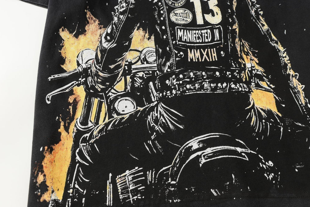 Godspeed Motorcycle Graphic Washed T-Shirt