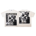 MAJESTIK Distressed Rhinestone Graphic T-Shirt