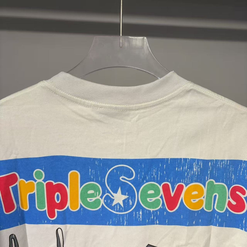 TRIPLE SEVENS Front & Back Graphic T-Shirt