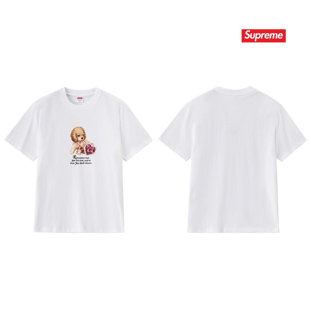 Supreme Dog and Heart Graphic T-Shirt