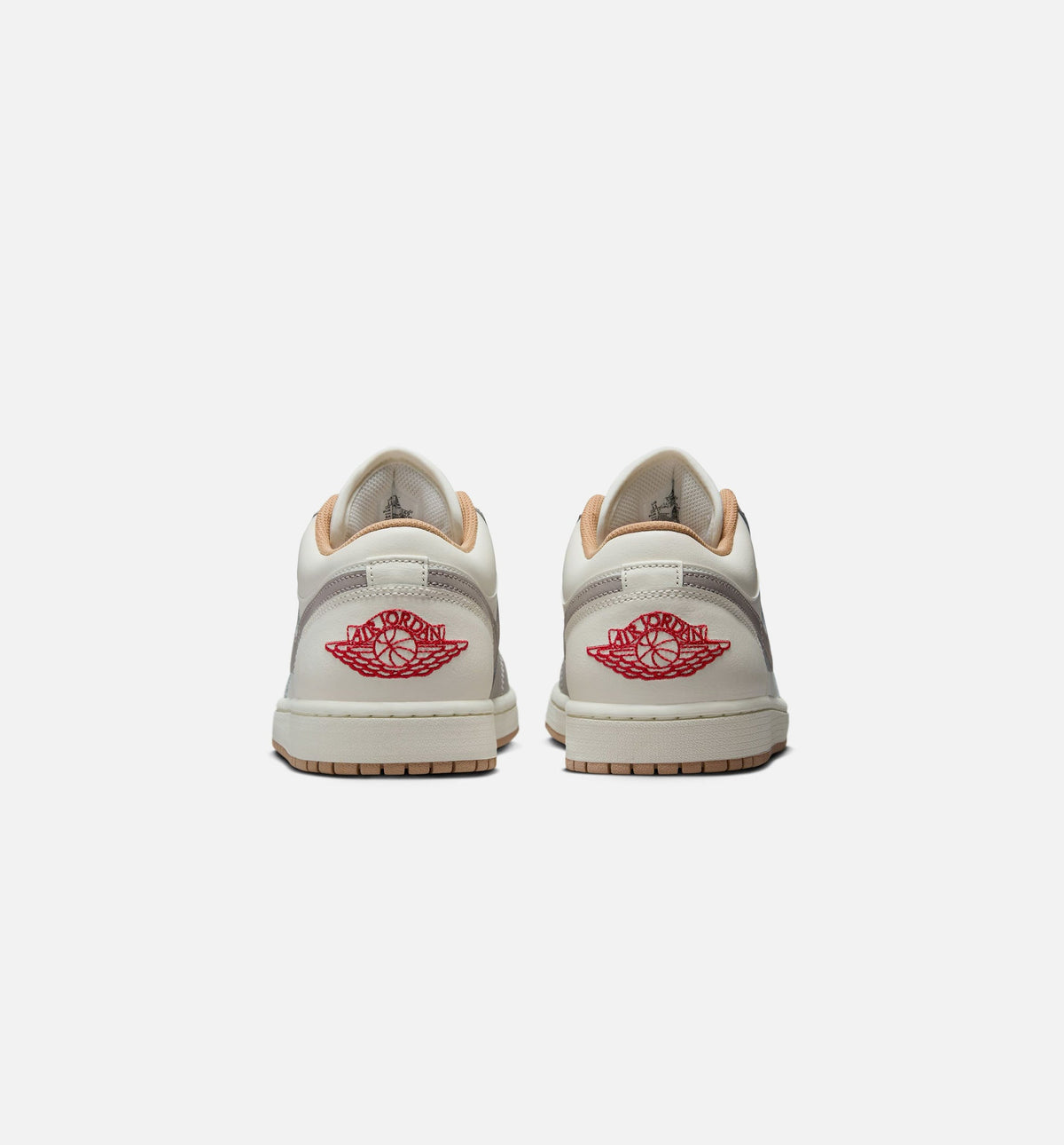 Air Jordan 1 Low Men's Sneakers - Sail / Fire Red / College Grey / Hemp