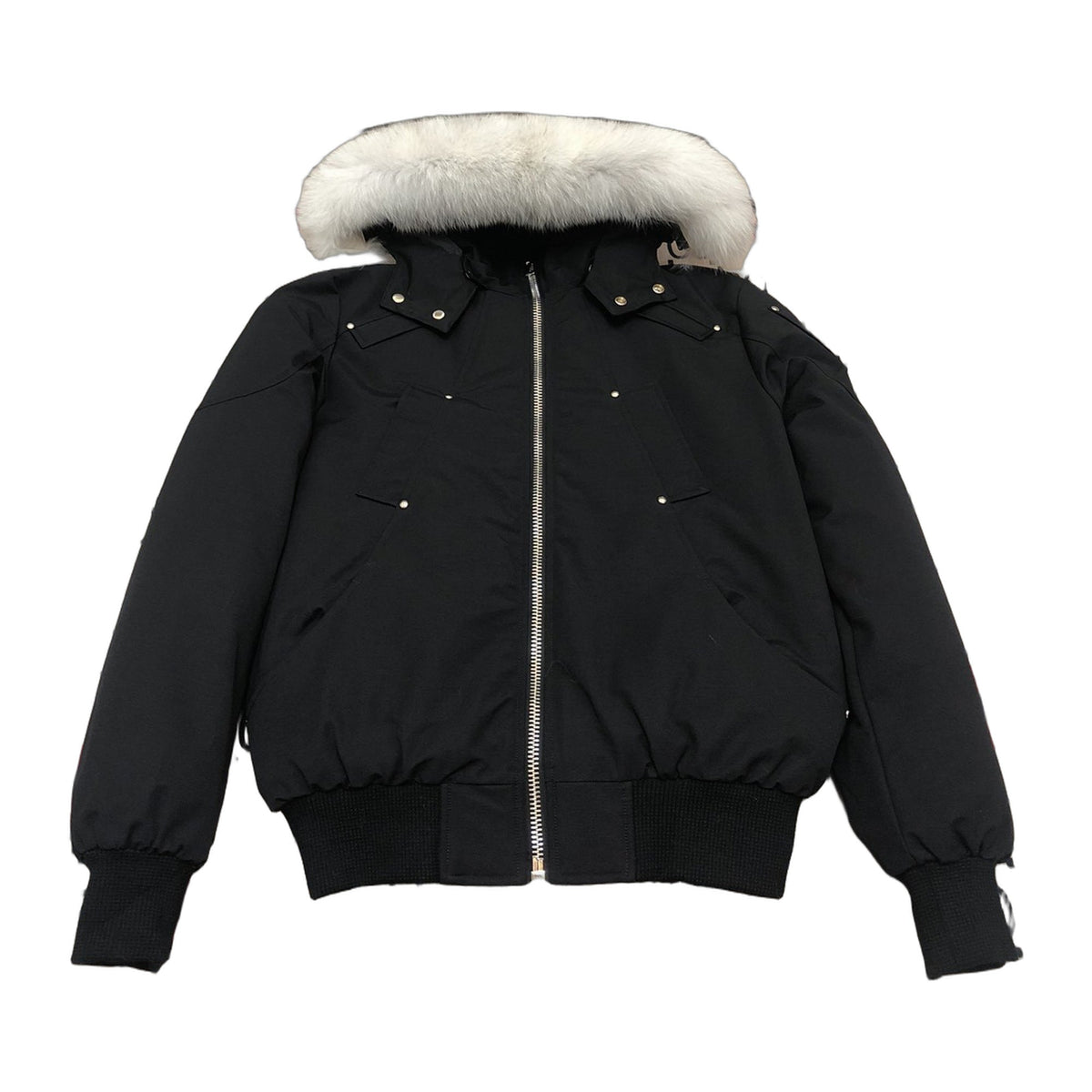 Moose Knuckles Men's Original Ballistic Shearling-Trim Bomber – Black | Canadian Down