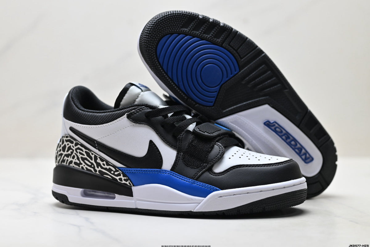 Jordan Legacy 312 Low Black White Royal Blue Sneakers
