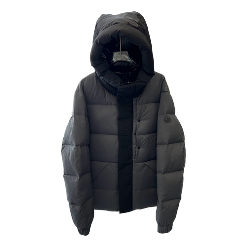 Moncler Contrast-Hood Color-Block Down Puffer Jacket