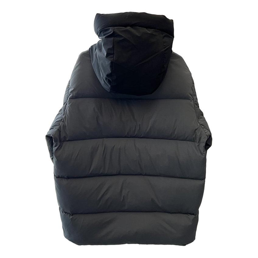 Moncler Contrast-Hood Color-Block Down Puffer Jacket