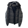 Moncler Contrast-Hood Color-Block Down Puffer Jacket