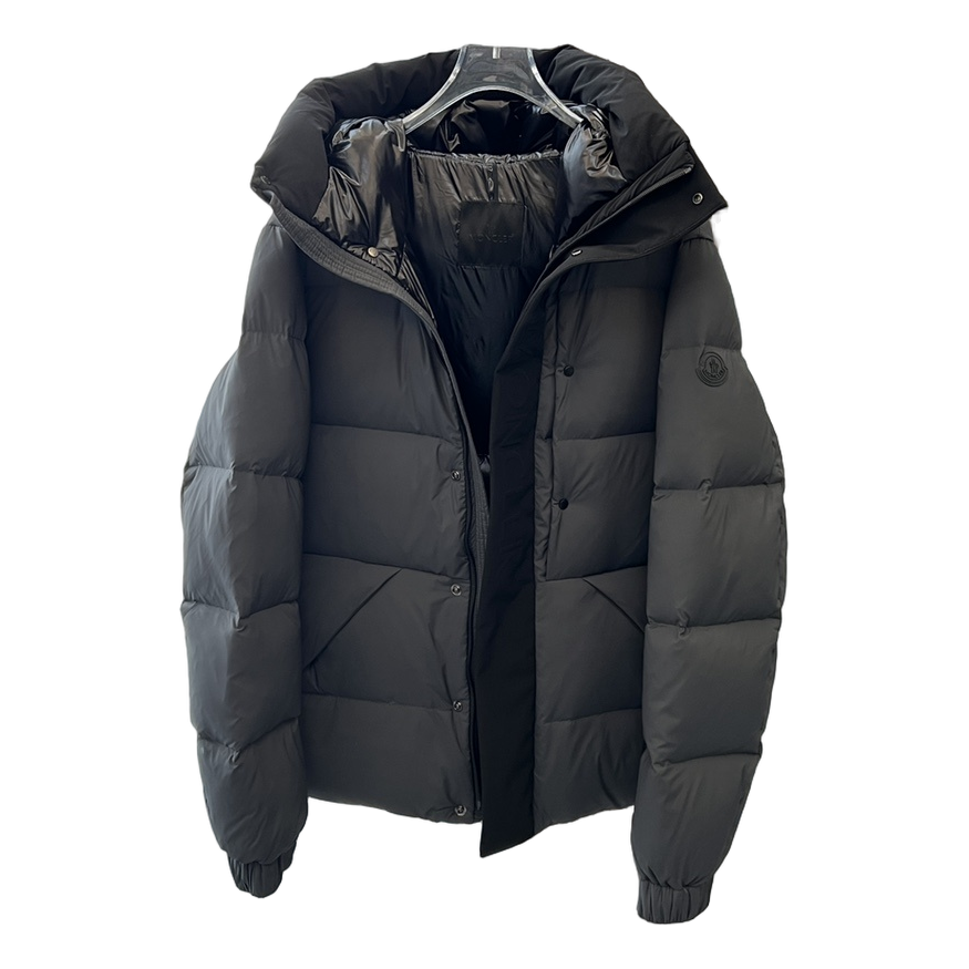 Moncler Contrast-Hood Color-Block Down Puffer Jacket