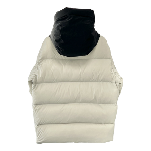 Moncler Contrast-Hood Color-Block Down Puffer Jacket