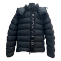 Moncler Vertical-Logo Snap-Front Puffer Jacket – Black | Premium Down