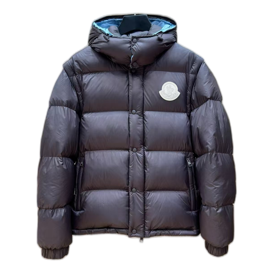 Moncler Oversized Chest-Badge Hooded Puffer Jacket | Premium Down