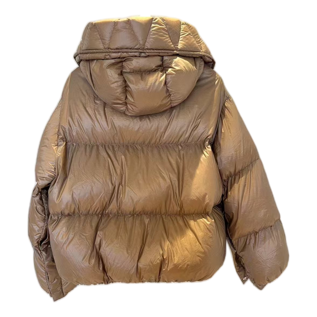 Moncler Borey Hooded Down Puffer Jacket — Bronze