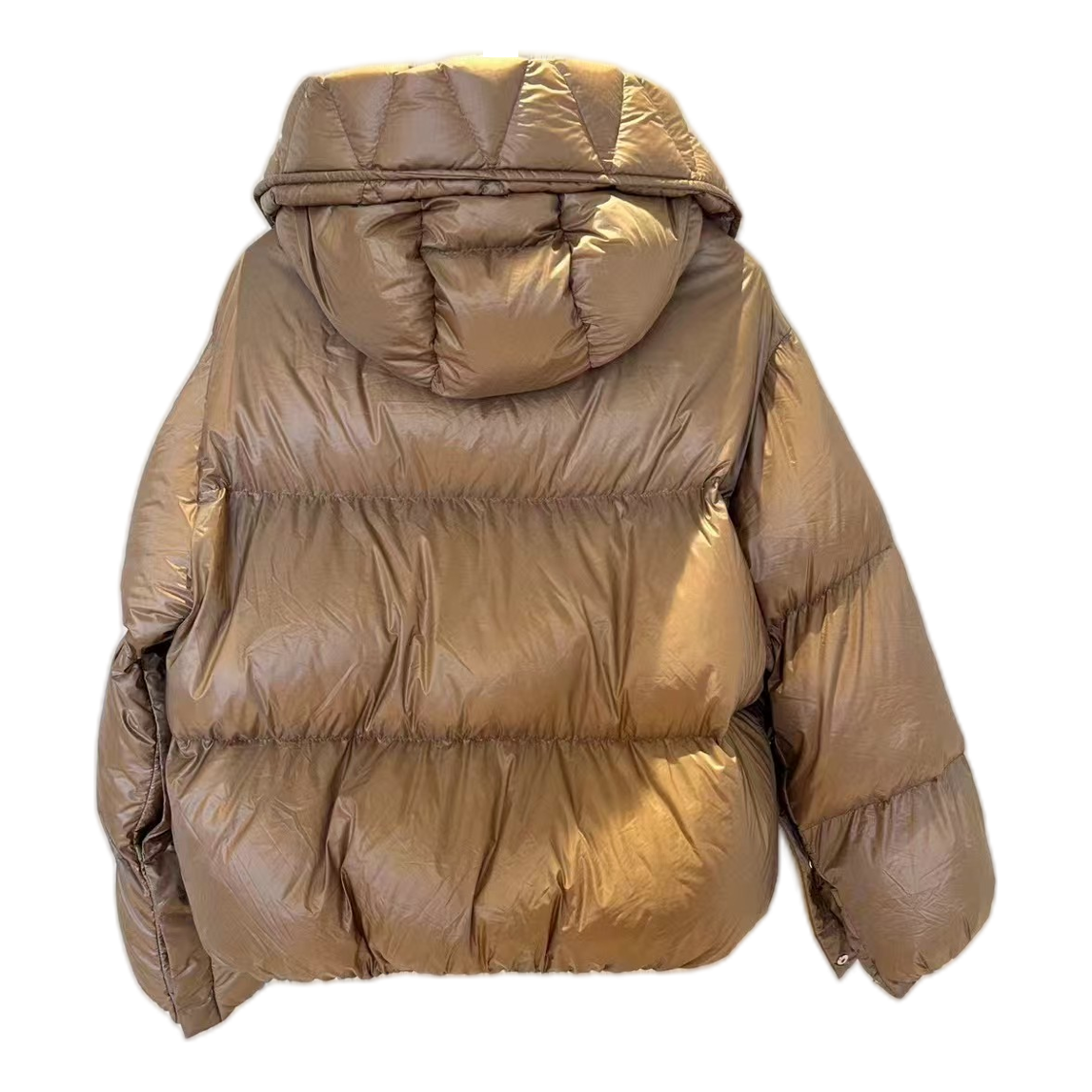 Moncler Borey Hooded Down Puffer Jacket — Bronze