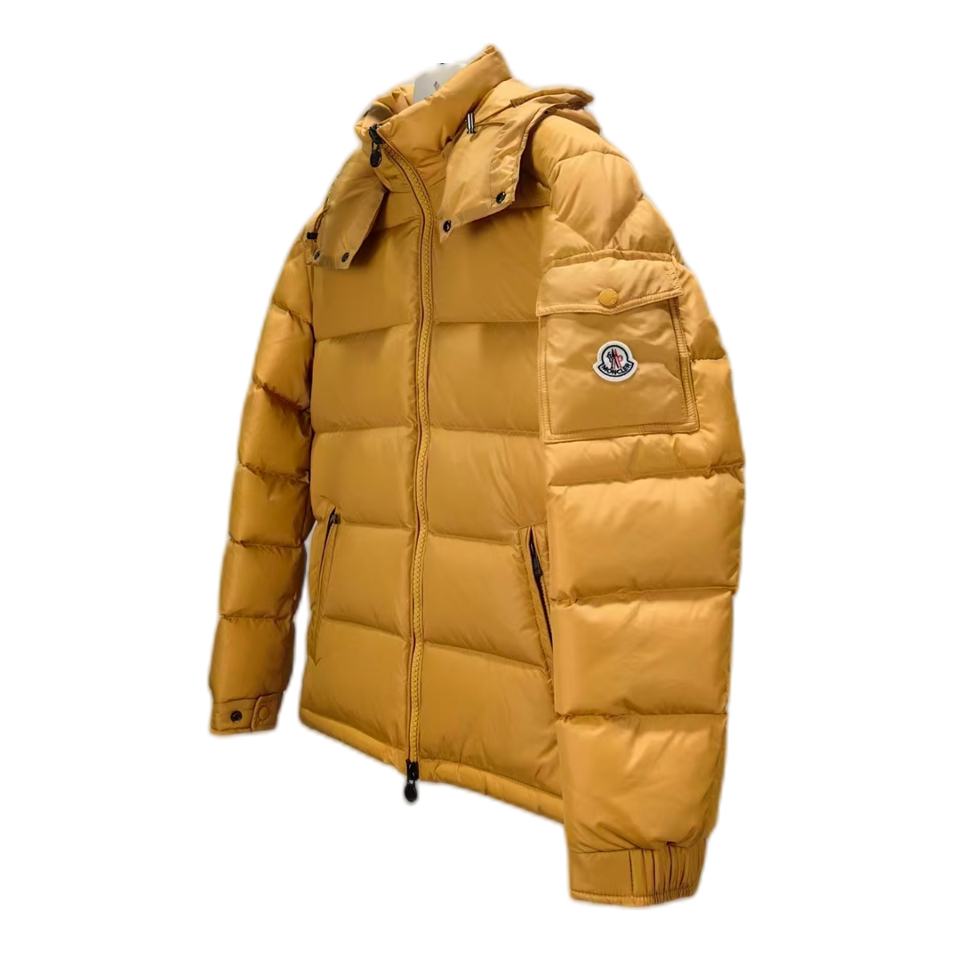 Moncler Maya Hooded Puffer Jacket – Yellow | Premium Down