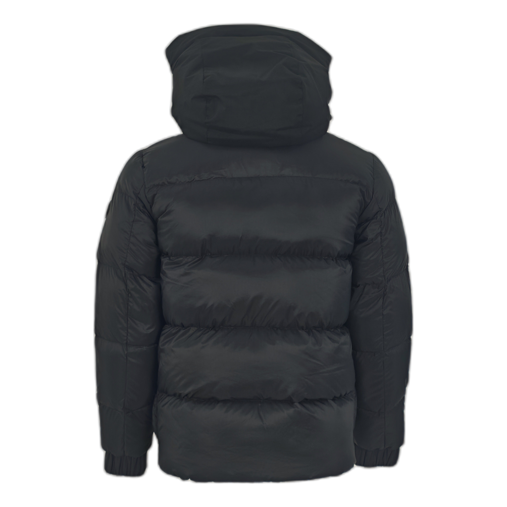 Moncler Tonal-Logo High-Collar Puffer Jacket – Black | Premium Down