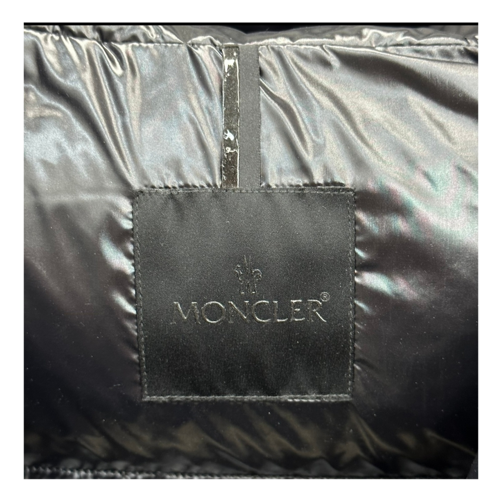Moncler Tonal-Logo High-Collar Puffer Jacket – Black | Premium Down