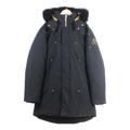 Moose Knuckles Stag Lake Gold-Trim Fur-Hood Parka – Black | Canadian Down