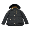 Moose Knuckles Gold 3Q Fur-Trim Puffer Jacket – Black | Canadian Down