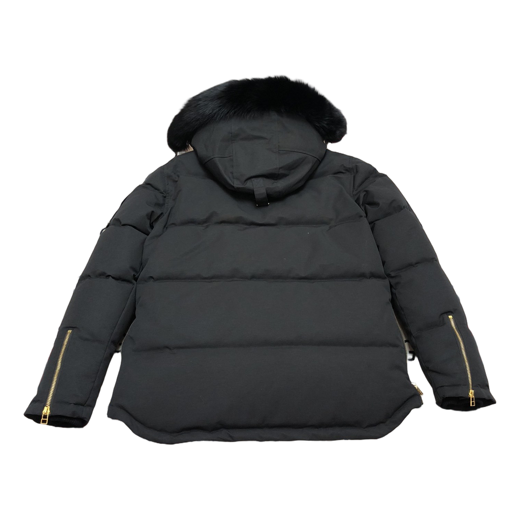 Moose Knuckles Gold 3Q Fur-Trim Puffer Jacket – Black | Canadian Down