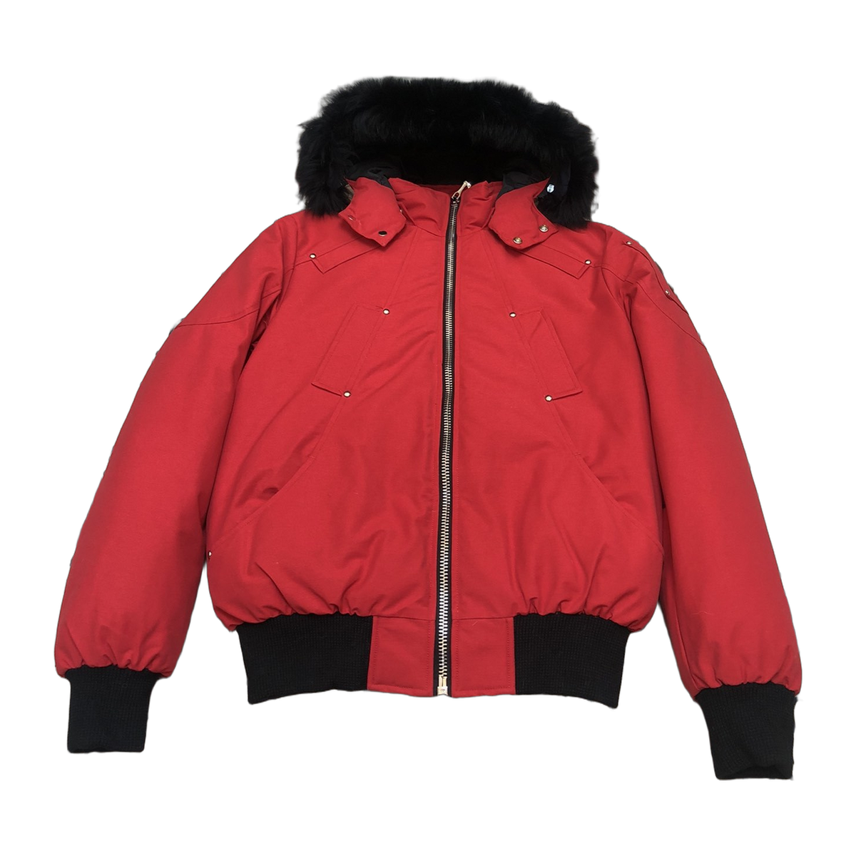 Moose Knuckles Men's Original Ballistic Shearling-Trim Bomber – Black | Original Edition