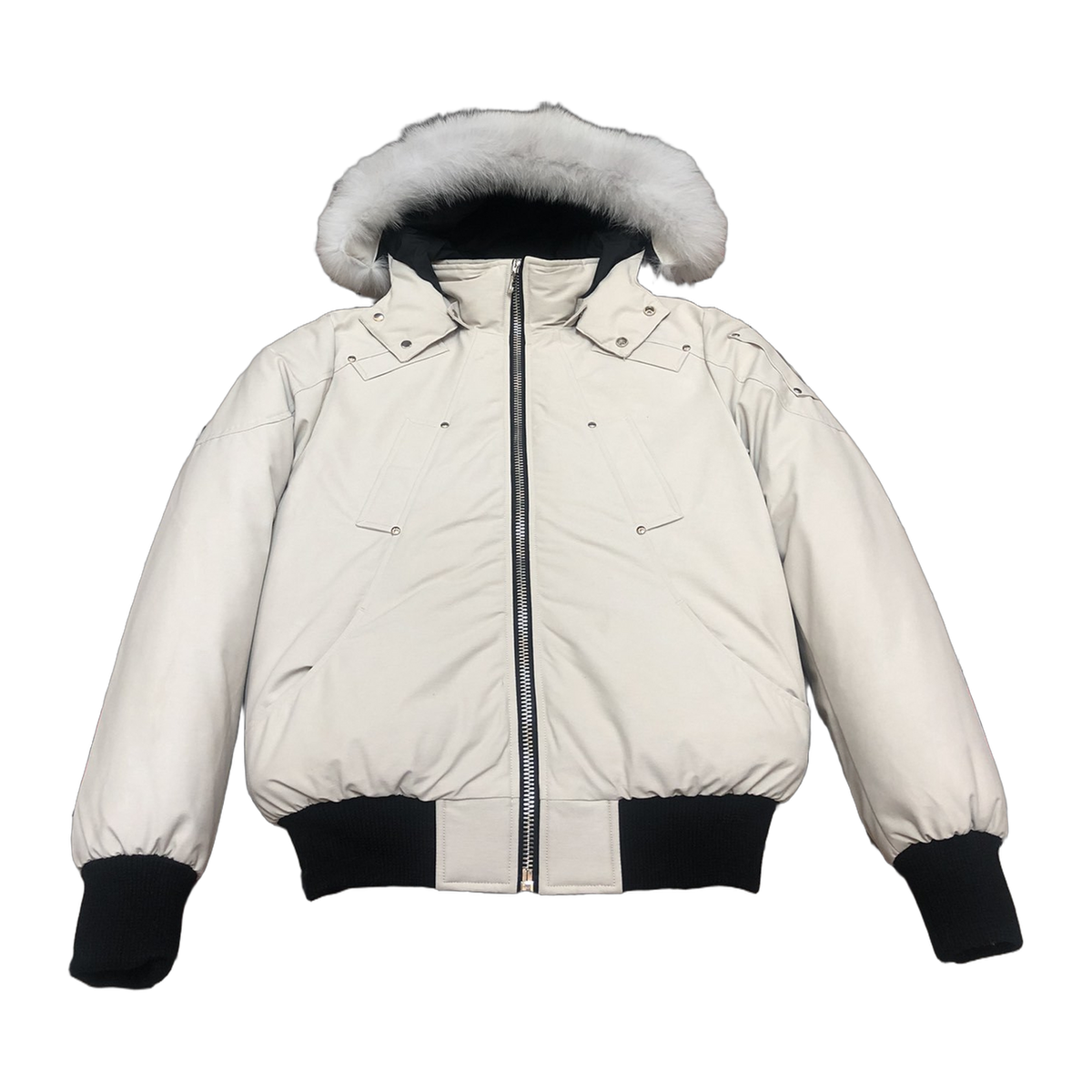 Moose Knuckles Men's Original Ballistic Shearling-Trim Bomber – Black | Luxury Edition